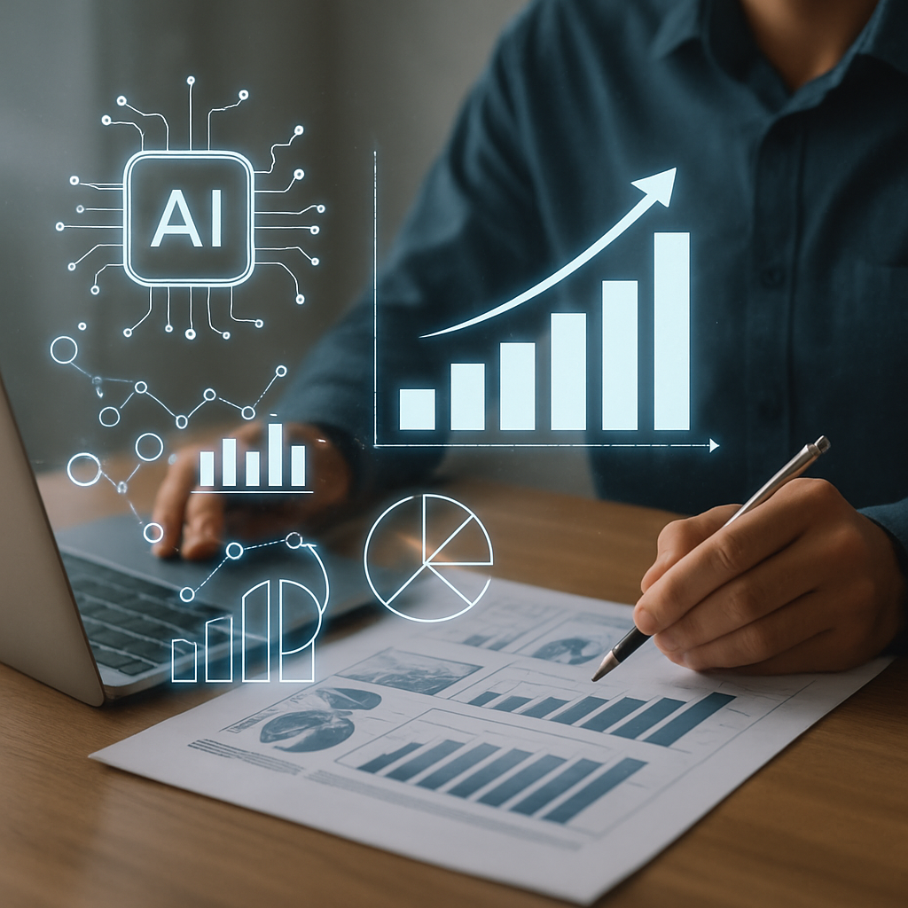 Visualization of Walk West's Fractional Growth Service showing AI-powered analytics and business scaling strategies with clear, measurable results